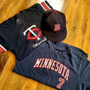 47 BRAND Twins and Mauer Tee/Hat - Size L.(EUC)